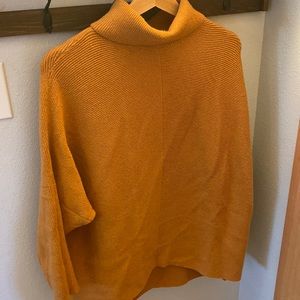 Mustard Yellow Sweater Turtleneck Tunic